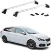 OMAC Barre Portatutto Trasversali TÜV geprüft per Peugeot 308 II Station Wagon 2013-2021 - Bloccabile (4 Schlösser) - Max 100 kg - Robuste Befestigung Argento
