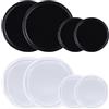 RONGWANGFU 8 tappetini antiscivolo per auto, lavabili, nano gel, biadesivo, 2 colori, per cruscotto e cellulare, 80 mm e 50 mm