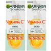 Garnier SkinActive Siero Viso Anti-Macchie Vitamina C+ Illuminante Antiossidante Riduce Macchie Scure Texture Leggera Formula Vegana con Niacinamide Acido Salicilico e Melasyl - 2 Flaconi da 30ml