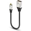 conecto sonero® Adattatore Micro HDMI ad alta velocità Premium con Ethernet, 0,25 m, UltraHD / 4K / 60 Hz, 18 Gbps, nero