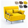 Produce Shop Divano Poltrona Letto Piazza e Mezza Pieghevole Tessuto Deborah Twin - Giallo