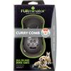 FURminator Pettine al curry per cani con denti in gomma per cappotti corti e medi