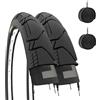 Ecovelo' N° 2 Copertoni 700x45C (29 x 1.75) + Camere d'aria Pneumatici DemiSlick Gravel Copertone Adulto Trekking Bike Mtb Ibrida