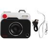 Gistuch Fotocamera digitale 1080P, 48 megapixel, design retrò, display LCD da 1,77 pollici, supporto fino a 256 GB, registrazione continua automatica, ideale per studenti in viaggio, colore nero