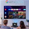 StarTech Proiettore Smart-Google-TV - Modello X04ULTRA - Proiettore per home cinema - 4000 lumen ANSI - Full HD 1080p - Android 14 - 2 GB di RAM + 32 GB di memoria - Correzione automatica della distorsione trapezoidale - Bluetooth 5.4