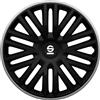Sparco Spc1485Bkgr Set Copricerchi 4 Pezzi Bergamo 14 Pollici Nero/Grigio