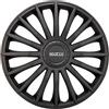 Sparco Spc1393Bk Set Copricerchi 4 Pezzi Treviso 13 Pollici Nero, Set Di 4