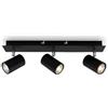 Briloner Leuchten Faretto a soffitto, orientabile, plafoniera, plafoniera 3 teste, GU10, max. 40 watt, colore nero