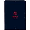 safta F.C. Barcellona Corporativa - Cartella a libro con 3 risvolti, ideale per bambini di diverse età, comoda e versatile, qualità e resistenza, 26 x 36,5 cm, colore: blu navy