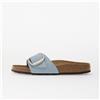 Birkenstock Madrid Big Buckle Nubuck Leather Women Baby Blue