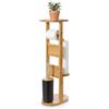Relaxdays Piantana WC, portarotolo da Terra, Spazzola WC, 80x30x18 cm | porta scorta, ripiano, naturale