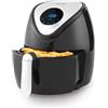 Petra PT4221VDEEU7 Friggitrice ad aria calda 4,5 litri, cestello antiaderente, timer da 30 min, 7 funzioni di cottura, comandi touch, Friggitrice Senza Olio, circolazione rapida del calore, 1300 W