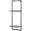 AKTIVE Max Home Scaffale da parete, Supporta fino a 4 kg, 2 ripiani, Effetto cemento, Struttura in metallo, nero, Design verticale, Per soggiorno, corridoio, camera da letto, cucina (18483)