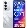 realme C71 Smartphone 256GB con Batteria 6000mAh e Ricarica 45W Bianco Telefono