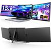 Estensore schermo triplo 15,6 pollici per laptop monitor 1080P FHD regolabile