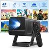 StarTech Proiettore a corto raggio X1AR - Compatibile 4K - Smart TV con Android - WiFi 6 - Bluetooth 5.4 - Correzione automatica della distorsione trapezoidale - Spina di tipo europeo