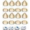 StarTech Piedini per altoparlanti - Puntali per altoparlanti con cuscinetti isolanti - Set da 8 pezzi - Alluminio - Smorzamento delle vibrazioni - 23 x 20 x 8 mm - Colore oro