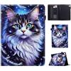 Vaitasy Custodia per Samsung Galaxy Tab S5e 10.5 Pollici 2019 | Flip Portafolio Custodia con Supporto Funzione Cover per Galaxy Tab S5e 10.5 2019 - Chat tigré