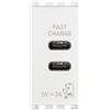 VIMAR Alimentatore USB C+C 5V 3A 1M Bianco 19292.CC.B