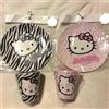 Disponibilità Avail Sanrio Hello Kitty Zebra Leopard Plate & Tumbler Set 4 pezzi nuovo