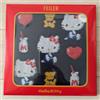 Sanrio Fazzoletto in cotone FEILER Sanrio Hello Kitty Retro Heart 25x25cm Nuovo
