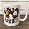 Una scimmia da bagno Tazza A Bathing Ape x Sanrio Hello Kitty Milo 9,5 cm in scatola rara