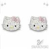 Swarovski Orecchini Hello Kitty Swarovski Crystal 2013 edizione limitata regalo raro