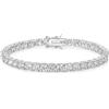Michooyel Bracciale Tennis Bracciale con Diamanti Iced Out Bracciale con Zirconi Cubici 5A con Incastonatura per Uomo Donna 3mm 4mm 5mm 6mm, 18, 20, 23 cm