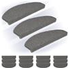 Relaxdays Tappetini Antiscivolo Scale Interne, Set 15 Tappeti Adesivi Gradini, 65x24 cm, Strisce Coprigradini, Grigio