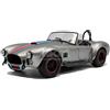 Solido Shelby Cobra 427 MKII - Roadster storico Muscoloso Strisce Sportive Side Pipes Diecast Modellino Auto Argento 1:18