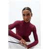 Intimissimi Maglia Ultralight Con Cashmere A Collo Alto Bordeaux