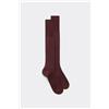 Intimissimi Calze Lunghe In Cotone Filo Di Scozia Rasato Bordeaux