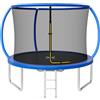 JUMMICO Trampolino da Giardino con Rete di Protezione per Bambini, 183/220/290/360 cm (Ø) con Scala, Trampolino Elastico Sicuro per Esterno