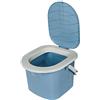 BranQ Home essential BranQ - Home essential 1305 BranQ - Toilette portatile da campeggio, 15,5 l, con portata massima fino a 120 kg, plastica senza BPA, PP, azzurro, dimensioni 31 x 31 x 28 cm (L x A x P), 15,5 l