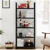 DUMOS Scaffalatura con 5 ripiani, in stile industriale, per soggiorno, cucina, in MDF, metallo sottile