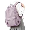 VGCUB Zaino Scuola Superiore Ragazza Zaino da Università Impermeabile Uomo Zaini per Scuola Superiore Media Ragazzo Leggero Resistente All'usura Casual College Backpack Viola