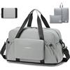 SPAHER Estensibile Borsone da Viaggio 55x40x23 Lufthansa Wizzair Bagaglio a Mano Pieghevole Borsa da Palestra Sportiva Weekend Grande Impermeabile per Aereo Piscina Travel Bag con Borsa da Toilette