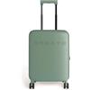 CREATE / LUGGAGE STUDIO/Valigia rigida pieghevole in policarbonato verde salvia / 37.5x24x54cm / Lucchetto TSA, 4 ruote doppie multidirezionali