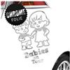 Kiwistar - Adesiva per Auto - per Bambini - Cromo - Fratelli e Ragazze - Baby on Tour 15 cm - per Auto, Moto, Bicicletta, Autobus - Tuning