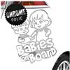 Kiwistar - Adesiva per Auto - per Bambini - Cromo - fratelli e Ragazze - Baby on Board 24 cm - per Auto, Moto, Bicicletta, Autobus - Tuning