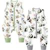 Teechodina Sacco nanna con piedi, 1,5 Tog, 100% cotone, per bambini, tutto l'anno, con gambe, per ragazzi e ragazze