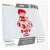 Kiwistar - Adesiva per Auto - per Bambini - Rosso - Ragazzo con Macchina - on Board - 20 cm - per Auto, Moto, Bicicletta, Autobus - Tuning