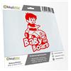 Kiwistar - Adesiva per Auto - per Bambini - Rosso - Ragazzo con Macchina - on Board - 20 cm - per Auto, Moto, Bicicletta, Autobus - Tuning