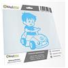 Kiwistar - Adesiva per Auto - per Bambini - Azzurro - Ragazzo con Macchina, 20 cm - per Auto, Moto, Bicicletta, Autobus - Tuning