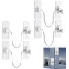KARELLS 4 pezzi Lucchetto Frigorifero Bambini, Serrature di Sicurezza per Bambini, Blocca Cassetti Credenza Armadi con Chiavi, Bambino Chiusure di Sicurezza, Per Frigorifero, Lavatrice, Bianco