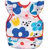 Tiny Twinkle - Bavaglino grembiule per bambini in repeltex impermeabile smanicato, con tasca, richiudibile, da viaggio