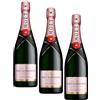 Moët & Chandon Champagne ROSÉ IMPÉRIAL Brut 12% Vol. 0,75l in Giftbox (Confezione da 3)