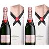 Moët & Chandon Champagne ROSÉ IMPÉRIAL Brut 12% Vol. 0,75l in Giftbox (Confezione da 2)