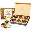 VAHDAM Fruity Bliss Set Regalo Te Sfuso | 6 Varietà, 150 g in Latta | Confezione regalo con 6 tè sfusi assortiti alla frutta in latte da collezione, idea regalo per donne e uomini