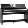 BAKAJI Tastiera Musicale Elettrica con 88 Tasti Pesati con Meccanica a Martelletto e 3 Pedali, Pianoforte Musicale Elettrico con 600 Ritmi e 80 Brani Integrati, Attacco per Cuffie, USB, MIDI (Nero)